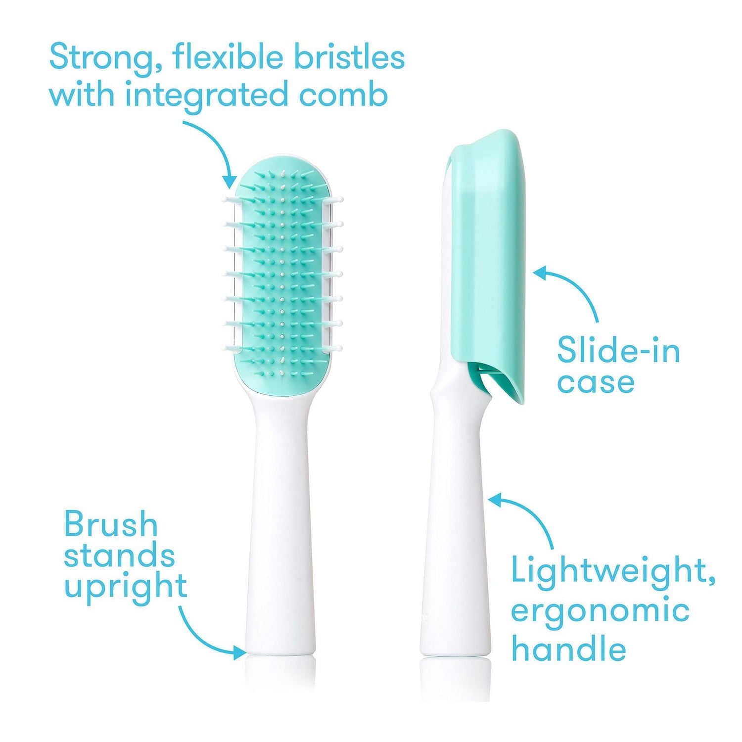Frida Baby – Brosse démêlante pour cheveux épais ou bouclés, démêle les nœuds sans déchirures ni casse, peigne les dents et les poils.