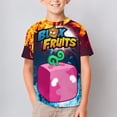 thumbnail image 2 of Kids Blox Fruit T-Shirts, Youth RubberFruit T-Shirts, Casual Crew Neck Shirts for Boys Girls, Fashion 3D Print Short Sleeve Tee, 2 of 9