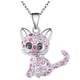 thumbnail image 2 of Cadenas y Dije Circonia, MXAKA-001, 1Pza, Gato/Circonia, Plata/Rosa, Metal, Cadena y Dije, 2 of 3