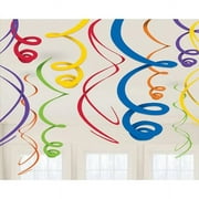 22" Rainbow Swirl Party Decorations - 12 Count (Assorted) (67056.90)