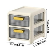 Begzeat White Desktop Drawers, Stackable Office Storage Drawers for Desk, Craft Organizer and Storage Bins,2 Small Storage Container with Plastic Drawers for Office Supplies Desk accessories