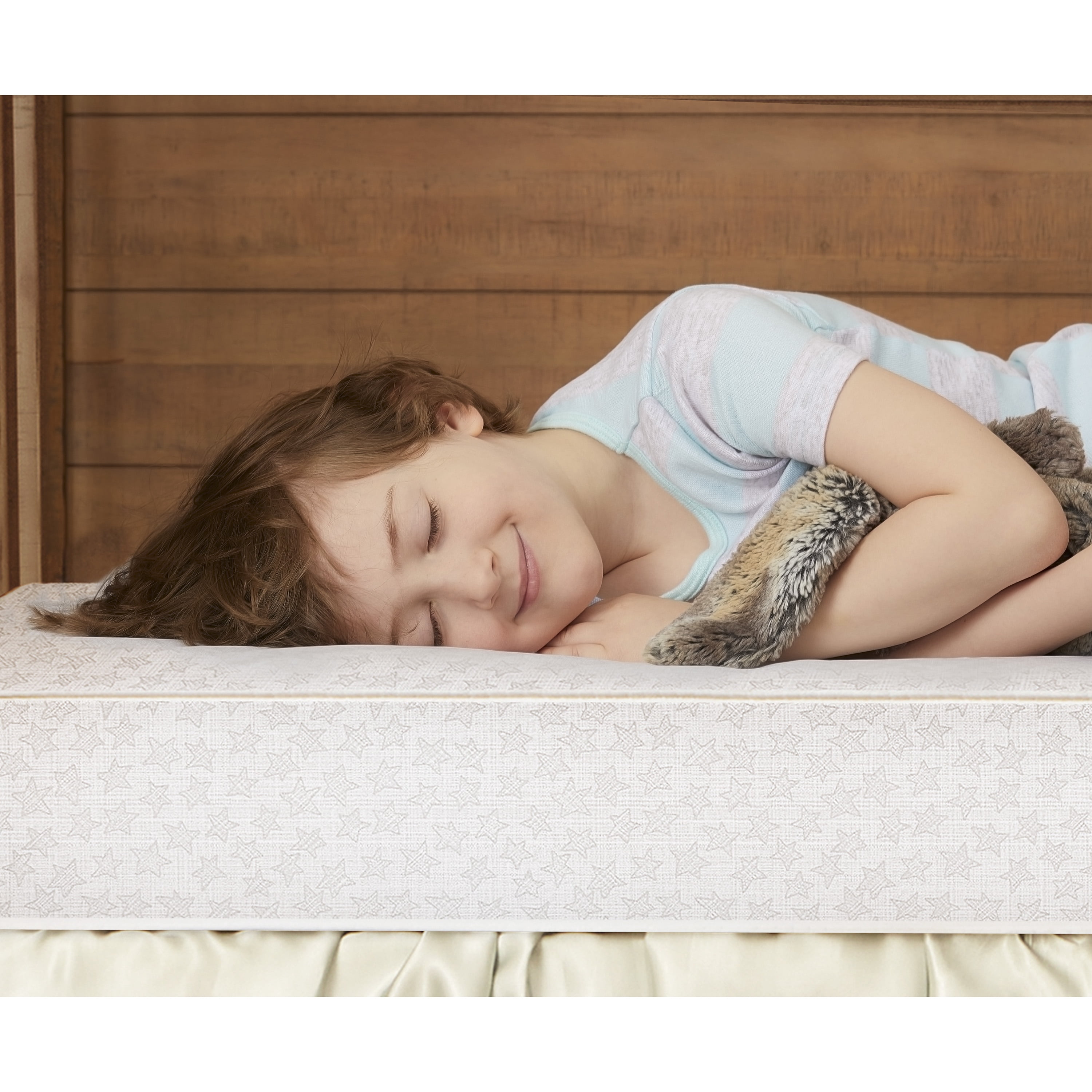 evolur Sleep Dual Stage Comfort-Lite 5" Crib & Toddler Foam Mattress, Silver Star