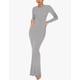 thumbnail image 3 of Vestido ajustado elegante de verano de manga larga y cuello redondo para mujer, 3 of 5