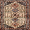 thumbnail image 1 of Ahgly Company Indoor Square Traditional Red Brown Persian Area Rugs, 4' Square, 1 of 6