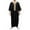 Black, variant on Men's Muslim Thobe Arab Middle Eastern Long Sleeve Embroidered Stand Collar Long Loose Fit Casual Kaftan Traditional Islamic Wear Elegant Embroidery Coat S-2XL