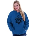thumbnail image 3 of Triangle Eye Star Symbolic Spirit Unisex Plus Fleece Graphic Hoodie Brisco Brands 2X, 3 of 5