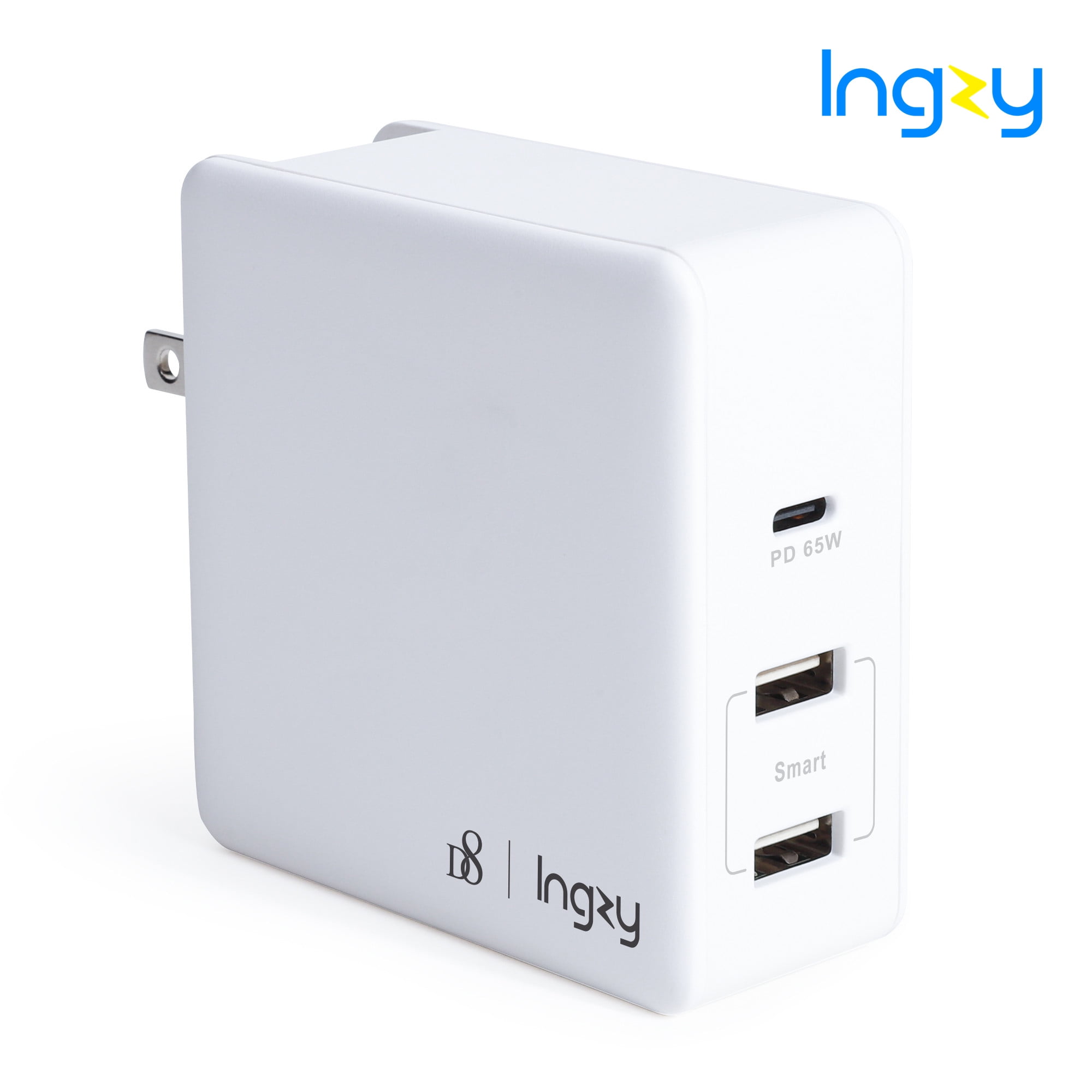 65W USB C Wall Charger Compatible for MacBook, Type C + USB 3 Port ...