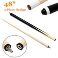 thumbnail image 2 of 48 Inch Hardwood Billiard House Cue Sticks 2-Piece Pool Cue, 2 of 8