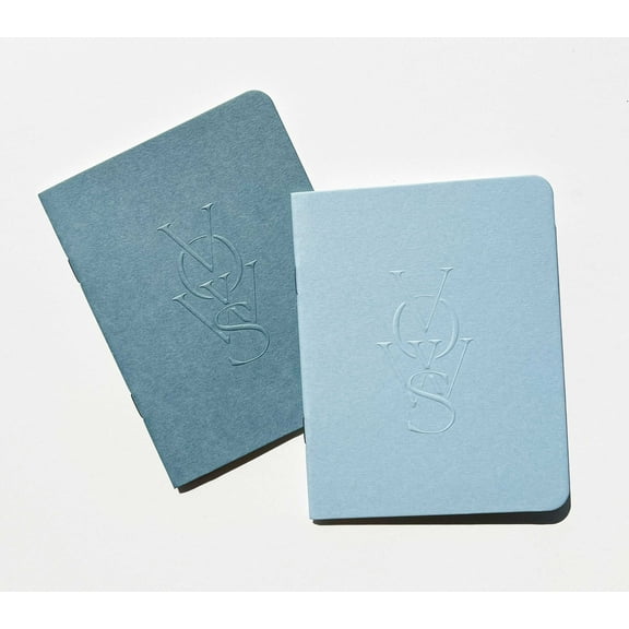 Embossed Vow Books - Jean & Azul Blue