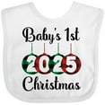 thumbnail image 3 of Inktastic Babys 1st Christmas 2025 Boys or Girls Baby Bib, 3 of 4
