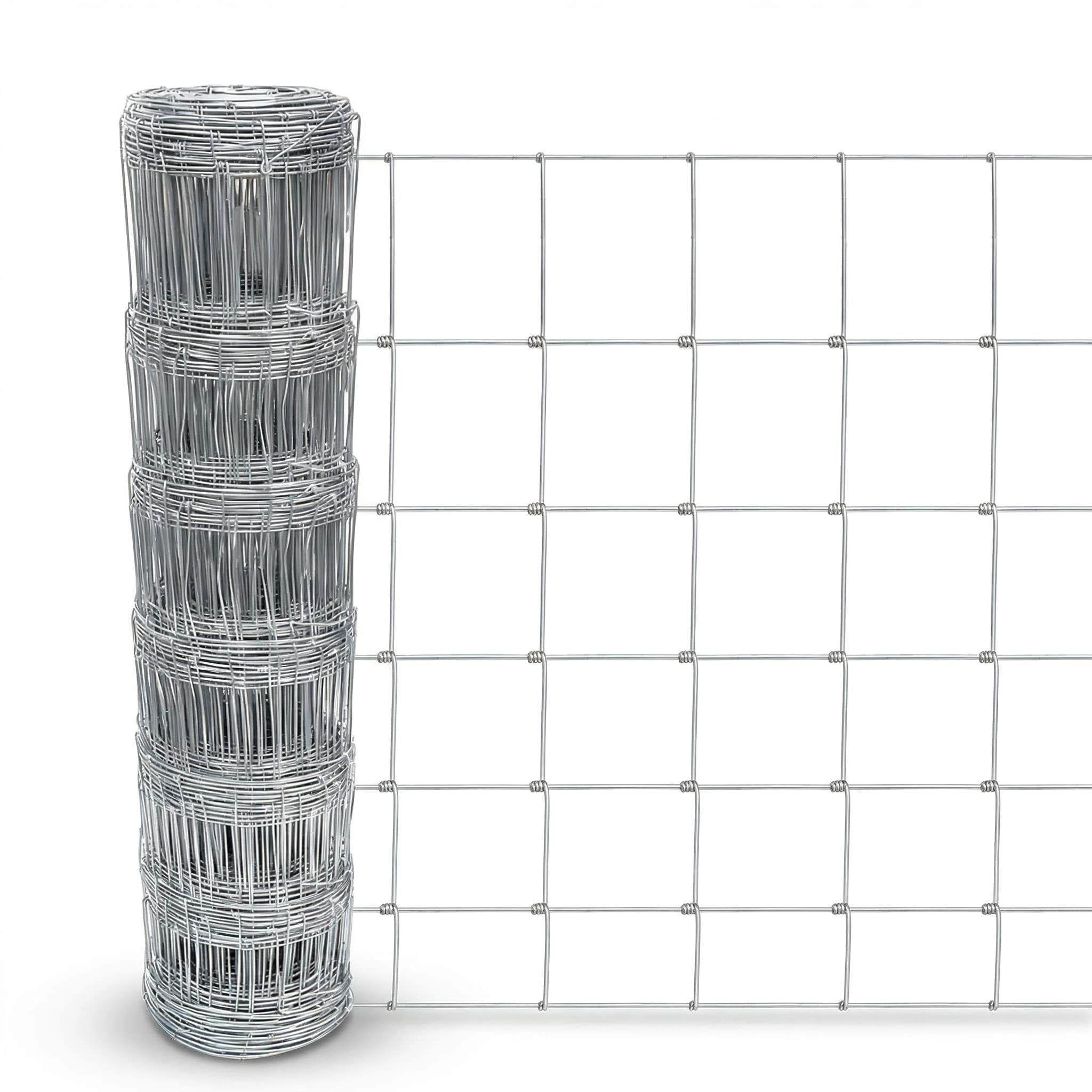 Farm Fence 4ft x 164ft Heavy Zinc Coating Cattle Fence Galvanized Field Fencing Sheep Fence Goat Fence,Hog Wire Fencing for Yard Livestock Animals Protection