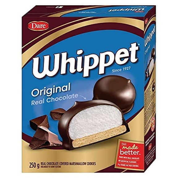 Whippet Original Chocolate Covered Marshmallow Cookies,250g/9oz
