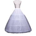 thumbnail image 3 of CYYPLAS 3 Hoop with Netting Elastic Half Slip Bridal Petticoat Underskirt Women's, 3 of 7