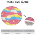 thumbnail image 6 of Pastel Wave Star Pattern Round Fitted Tablecloth with Elastic Edge,Dining Table Cover Waterproof,Outdoor Round Tablecloth for Camping,Dining,Indoor and Outdoor, 6 of 7