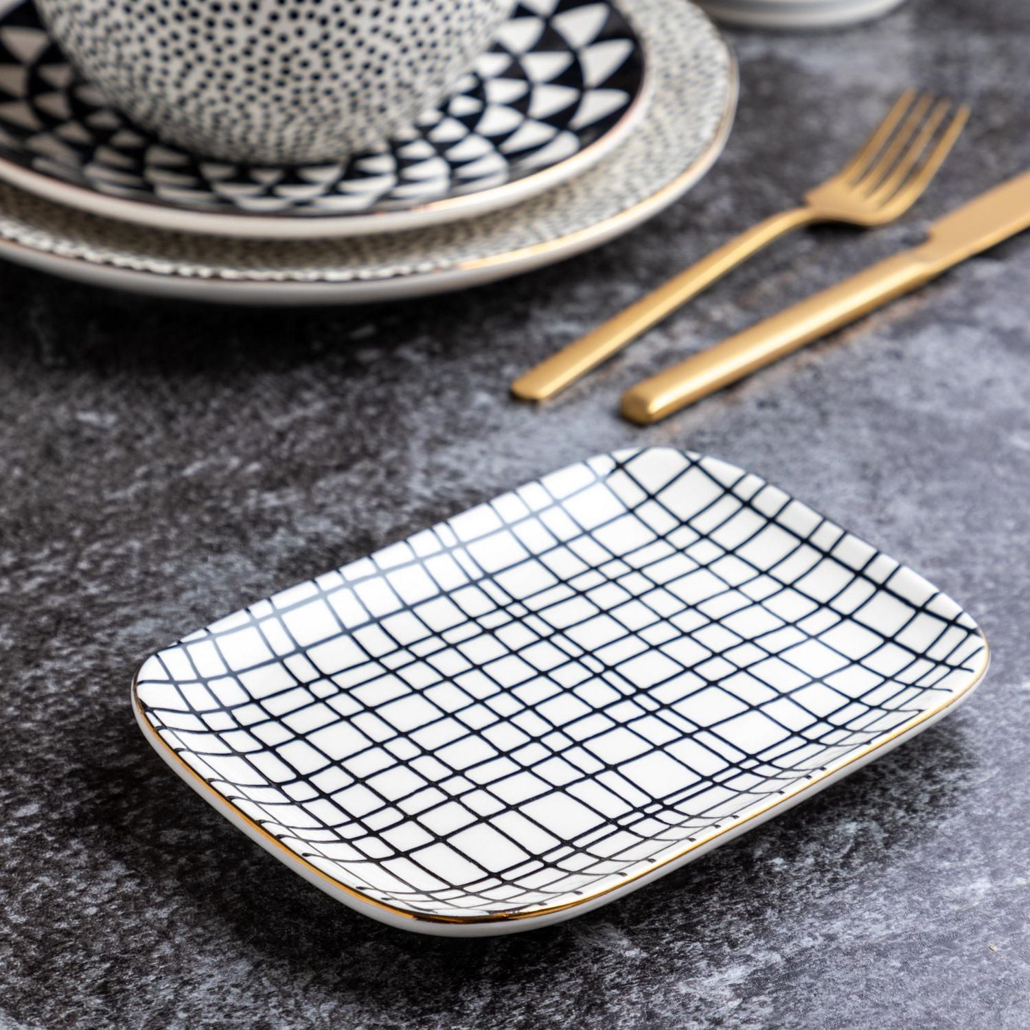 Plateau d'apéritifs hachuré au thym et à la table