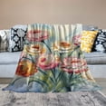 thumbnail image 2 of Fenyluxe Flowers Throw Blanket for Couch Sofa Bed Office Travel Camping School | Flannel Long-Lasting All Seasons Blanket 40x50in, 2 of 6