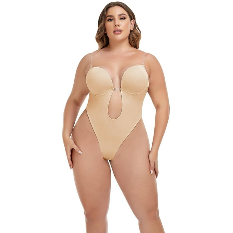 EHQJNJ Female Shapewear Tummy Control Body Suit Strapless Shapewear for  Women Plus Size Backless Built in Bra Body Shaper Seamless with High  Compression Shapewear Lifting Shapewear Plus Size 
