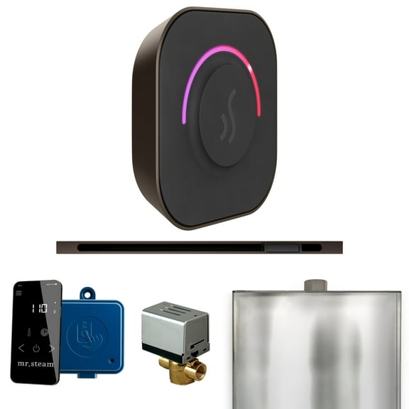 Mr Steam ButlerTouch Steam Shower Pkg w/TempoTouch Control and Linear Steamhead in OilRubBronze