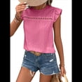 thumbnail image 2 of Top de Cuello Redondo y Mangas para Mujer, Color Rosa, Talla M, 2 of 9