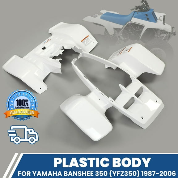 1Set Front & Rear Fender Plastic Body For 1987-2006 Yamaha Banshee 350 White