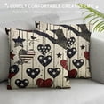 thumbnail image 3 of Shiartex  God Bless America Heart Tree Throw Pillow Covers,4th of July Patriotic Independence Memorial Day Stripes USA Flag Cushion Case for Sofa Couch White, 3 of 5