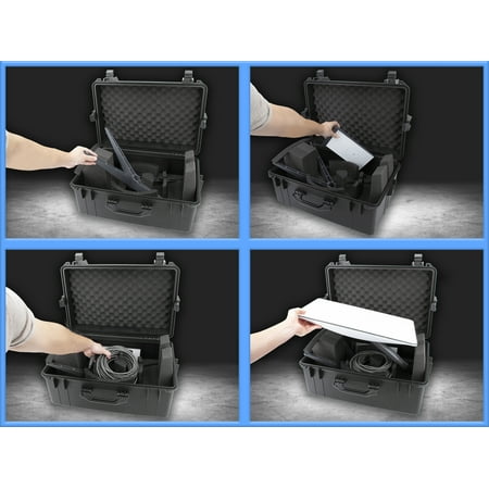 CASEMATIX - Waterproof Case for Starlink Standard Actuated V2 Kit and Accessories - Black