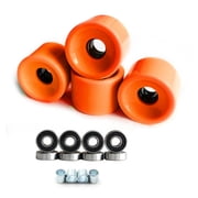 4Pcs 78A Skateboards Wheels with Bearings Soft Cruiser Wheels Replacement Longboards Wheels Skateboards Accessorys