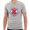 Heather Grey, variant on Big Size Fire Bowling League Graphic Design Ring Spun Combed Cotton Short Sleeve Deluxe Jersey T-Shirt - Heather Grey XL