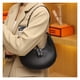 thumbnail image 2 of Bolso de mano de cuero de moda para mujer, estilo hobo, con forma de media luna, para hombro y debajo del brazo, 2 of 5