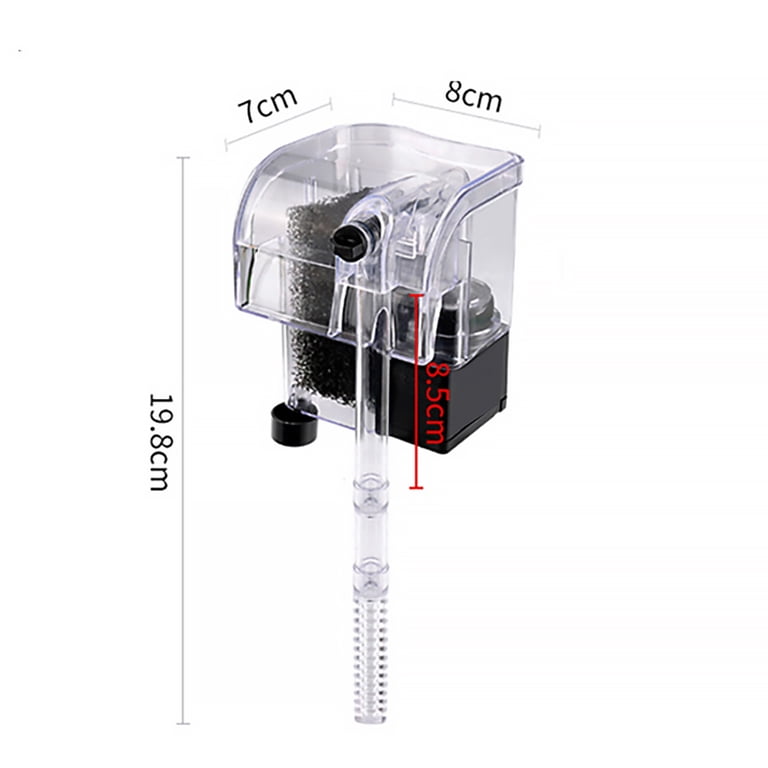 Aquarium Hang-On-Back Waterfall Filter Pump | External Filter With Oxygenation For Fish Tanks