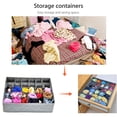 thumbnail image 3 of Eagle Socks Underwear Drawer Organizer Divider, 30 Cell Collapsible Cabinet Closet Organizer Storage Boxes for Clothes, Socks, Lingerie, Underwear, Ties (Gray), 3 of 10