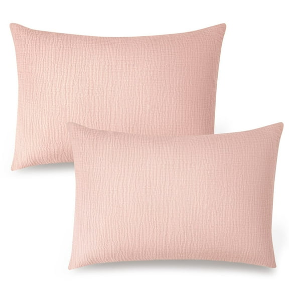 2 Pack Soft & Breathable Cotton Toddler Pillow Case, 100% Cotton Travel Pillow Covers for Baby Kids，Toddler Pillowcase for 13x18 Pillow (Pink)