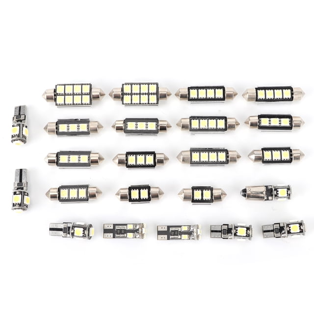 Bombillas para luces de puerta, 23 piezas de luces LED para coche, bombillas LED para luces interiores, funcionamiento suave