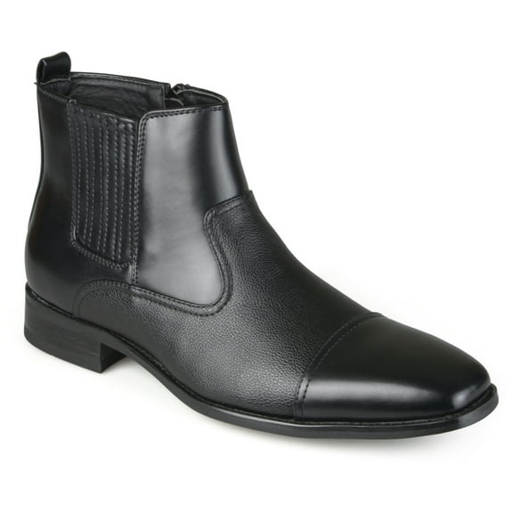 Vance Mens Alex Zip-up Cap Toe Dress Boot, Widths Available
