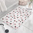 thumbnail image 3 of White Cow Heart Pattern Flannel Non Slip Door Rugs,Washable Door Mats Indoor,Decorative Door Mats,Dirt-Resistant and Absorbent Doormat for Entrance,Bedroom,Kitchen,Bathroom,23.5x16in(60x40cm), 3 of 5