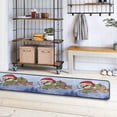 thumbnail image 4 of Dreamtimes Christmas Hat Sloth Hallway Runner Rug 2'x6' Kitchen Rug with Rubber Backing Winter Snow Non Slip Entryway Rug Runner Washable Soft Area Rug for Hallway Bedroom Kitchen Decor, 4 of 6