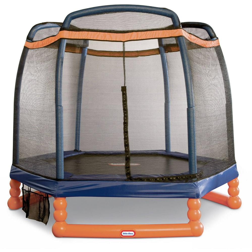 Little Tikes 7Foot Trampoline, with Enclosure, Blue/Orange Walmart