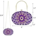 thumbnail image 3 of Kwuty Rhinestone Clutch Purses for Women Evening Wedding Formal - Round Pearl Clasp Handbag - Crystal Diamond Bag, 3 of 7