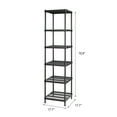 thumbnail image 6 of Design Ideas MeshWorks 6 Tier Metal Storage Shelving Unit Tower, Black, 6 of 10