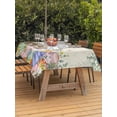 thumbnail image 2 of Outdoor Tablecloth with Umbrella Hole and Zipper, Cute Easter Bunny Rectangle Table Cloth 52x70 Inch Waterproof Tablecloth, Eucalyptus Leaves Colorful Eggs Beige Picnic Table Cover for Patio Camping, 2 of 7