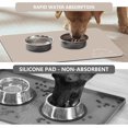 thumbnail image 3 of Dog Food Mat, Absorbent Dog Mat for Food and Water Bowls, Quick Dry Easy Clean Rubber Pet Food Mat, Non Slip Cat Feeding Mat for Floors Waterproof, Dog Placemat for Sloppy Drinkers, 12x20 in, 3 of 6