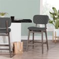 thumbnail image 4 of Bowery Hill Bay Diamond Stitch Upholstered Counter Height Stool, 4 of 8