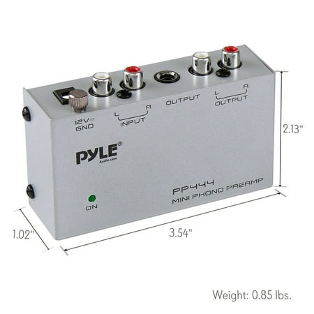 - PYLE-PRO PP444 Ultra Compact Phono Turntable Preamp