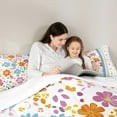 thumbnail image 4 of jejeloiu Cartoon Floral 7-Piece Bedding Comforter Set,Multicolor Polka Dotscolorful King Bedding Sets,Kawaii Flower Bed Sheets For Children,Super Cozy Room Decor, 4 of 8