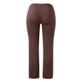thumbnail image 6 of LEKODE Women Bootcut Flare Yoga Pants Drawstring High Waist Pilates Leggings Stretch Butter Soft Active Pant Coffee 2XL, 6 of 8
