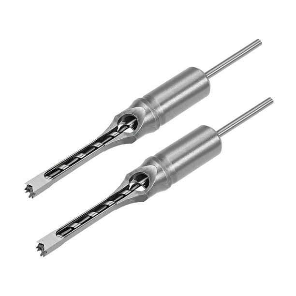 Square Hole Drill Bit 1/4" Hollow Chisel Mortiser Auger Carbon Steel