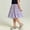 Purple, variant on Toddler Girls Pleated Skirt Bow Elastic Waist Floral Prnted A Line Summer Skirt Stretch Soft Mid Length Layered Skirt Pink Size 3T