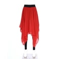 thumbnail image 5 of Zaldita Women's Sheer Chiffon Ballet Dance Skirt Yoga Gymnastics Flowy Tulle Legging Skirt Pantskirt Red M, 5 of 7