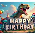 thumbnail image 3 of Polyester Material Dinosaur Birthday Banner Decorative Design Kids Party Celebration for Outdoor Party Indoor Decoration Birthday Event, 3 of 7