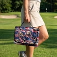 thumbnail image 4 of Pzuqiu American Flag & Bald Eagle Watercolor Pattern Quilted Golf Cart Seat Covers Easy to Install, Portable, Suitable for Outdoor, Fit for EZGO 2-Person Seat Carts, 4 of 9
